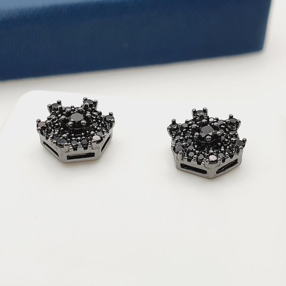 - "925 Sterling Silver Plated CZ Earrings, INUS1BR181 - Picture 8 of 9